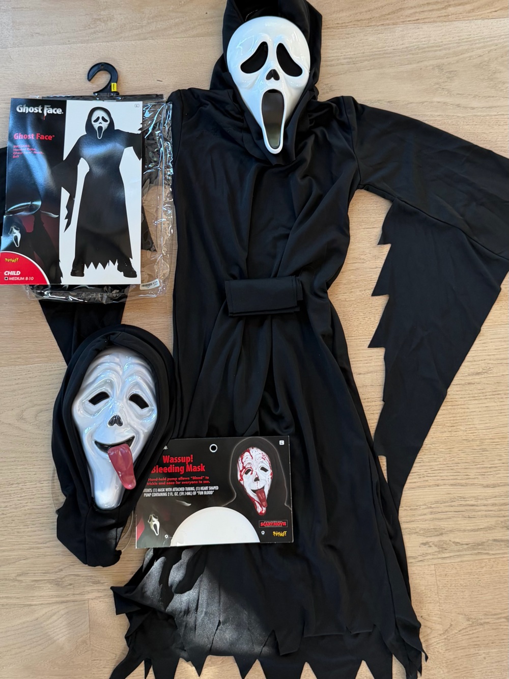 Spirit Wassup! Bleeding Ghost Face Mask — White with Red Blood